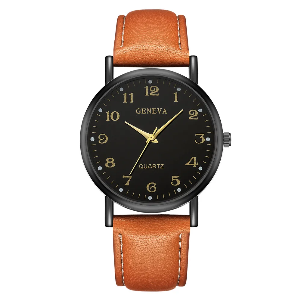 

Top Brand Luxury Men's Watch Fashion Watch For Men 2019 Watch GENEVA Men Women Sport Watches Leather Casual Reloj Hombre Saati
