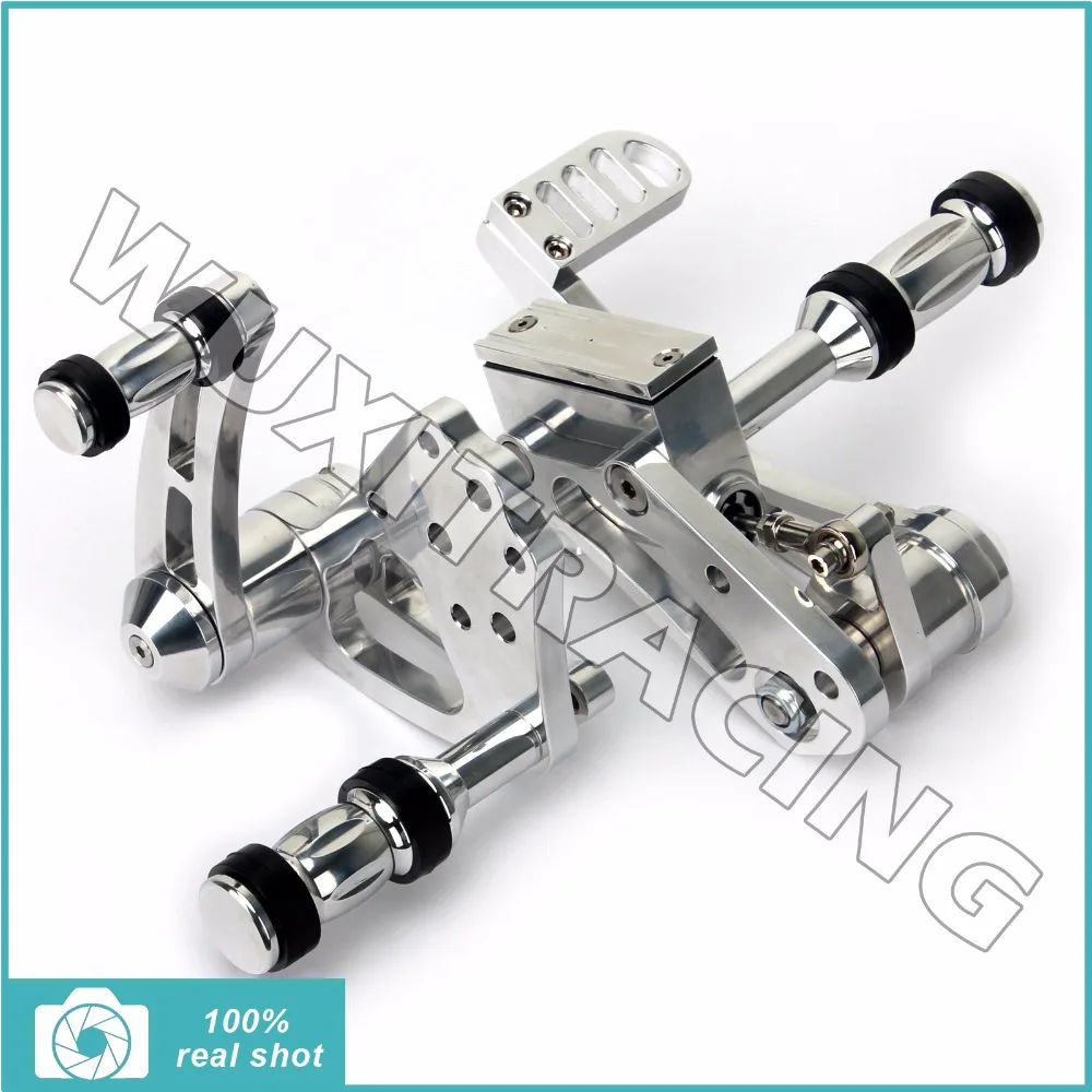 BIKINGBOY CNC Billet Forward Controls Foot Rests Footrests Rearsets for HARLEY Softail FLSTF FXSTS Heritage 84