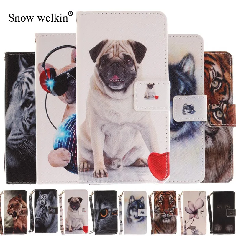 

Fashion Pattern PU Leather Case For Huawei Honor 8 9 Lite 10 Enjoy 7 7S Y5 2017 Y6 2018 Mate 10 Lite Flip Wallet Cover + Lanyard