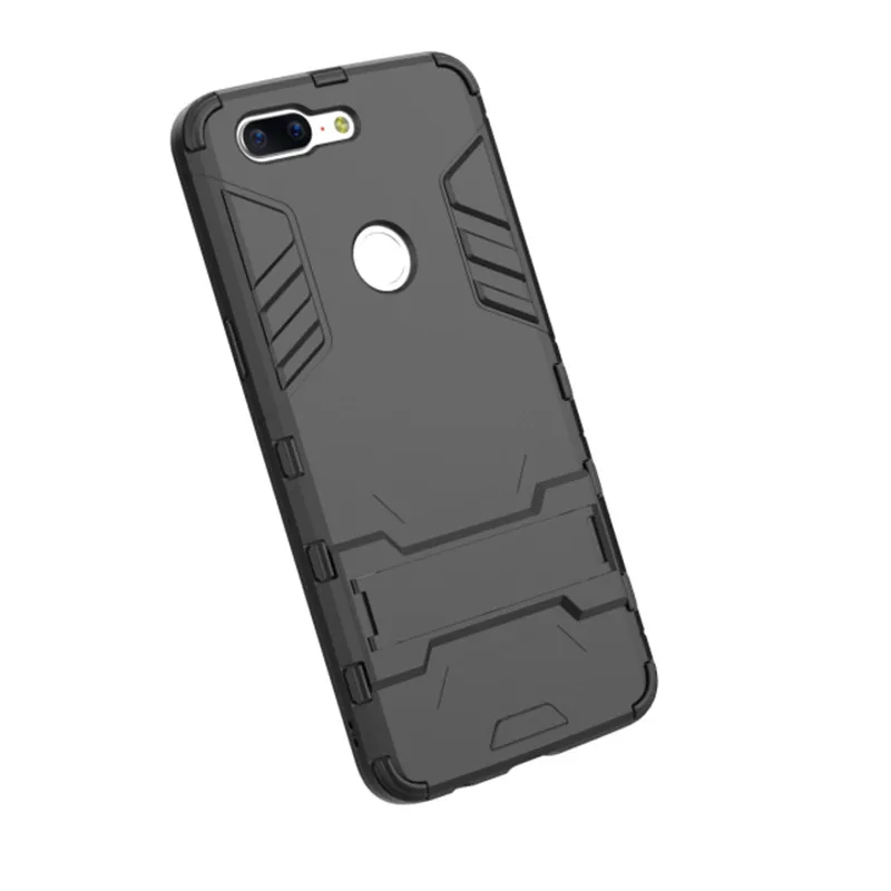 

Soft Silicon + PC Hard Armor Iron Man Case For Oneplus 5T ( One Plus 5T ) Phone Back Cover Protection Cases With Stand