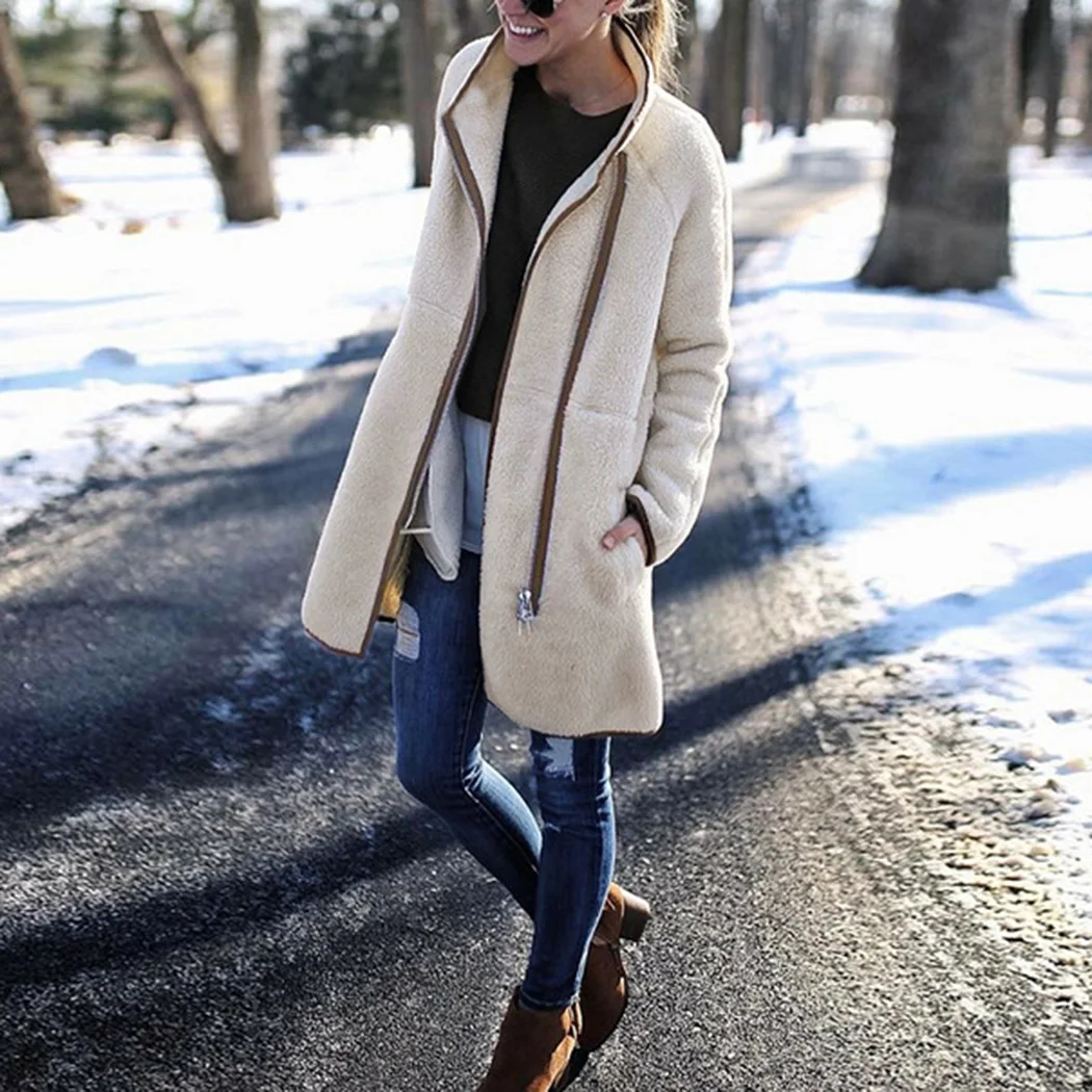 Teddy Fluffy Faux Fur Coat Women Cardigan 2018 Autumn