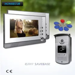 HOMSECUR 1V2 7 "Hands-free видео вход двери Интерком охранника Электрический замок поддерживается для домашней безопасности