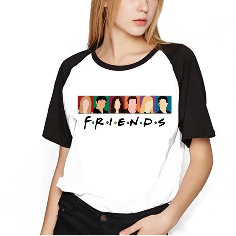 Новинка женская футболка с надписью Friends забавная для ТВ шоу женские летние