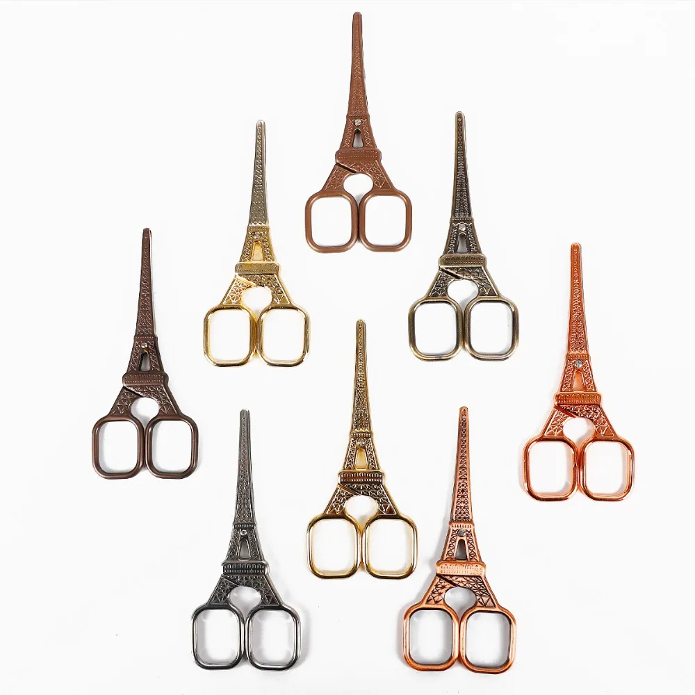 European Cross Stitch Retro Vintage Antique Sewing Tailor Scissor Handicraft DIY Household Fabric Cut Trim Shear