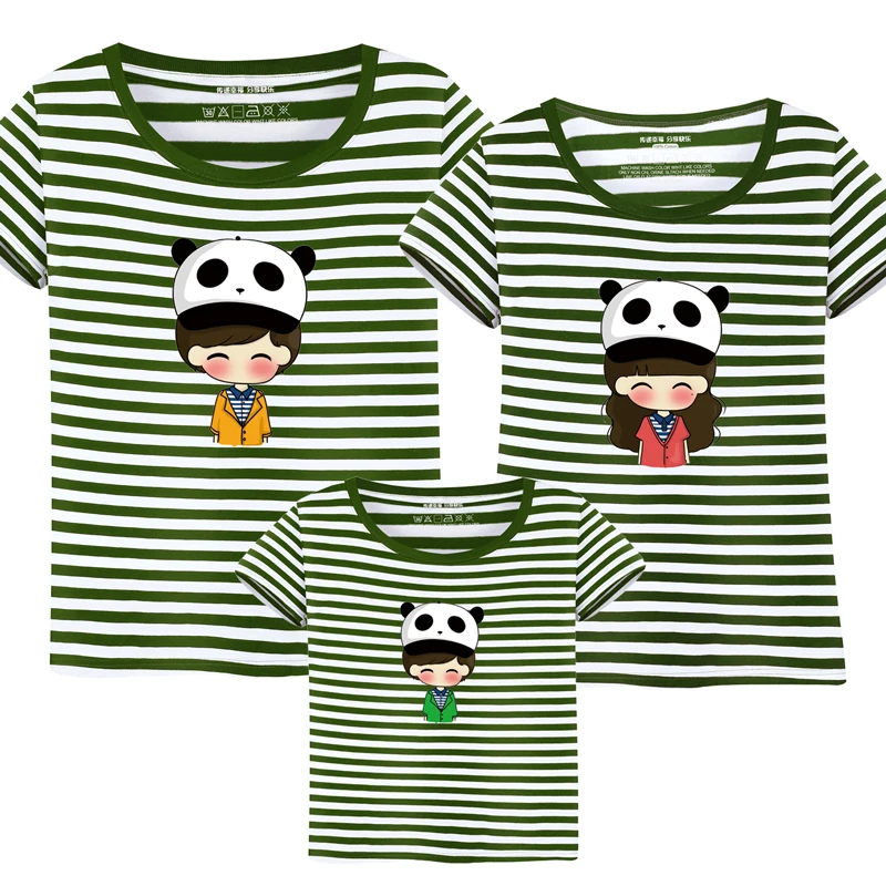 ZSIIBO/Одежда для мамы и дочери, папы Семейные Комплекты Одежда для мальчиков летняя футболка с короткими рукавами для девочек, детская рубашка, топы - Цвет: LvT