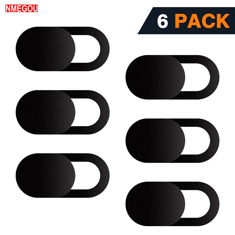

6 Pack Ultra Thin WebCam Cover Shutter Magnet Slider Camera Cover for Macbook Pro Laptops Phone Lens Web Cam Privacy Sticker