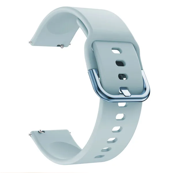 20 мм смарт-часы ремешок для samsung Galaxy Watch Active 42 мм спортивный мягкий силиконовый сменный Браслет Correa reloj - Цвет: Light blue
