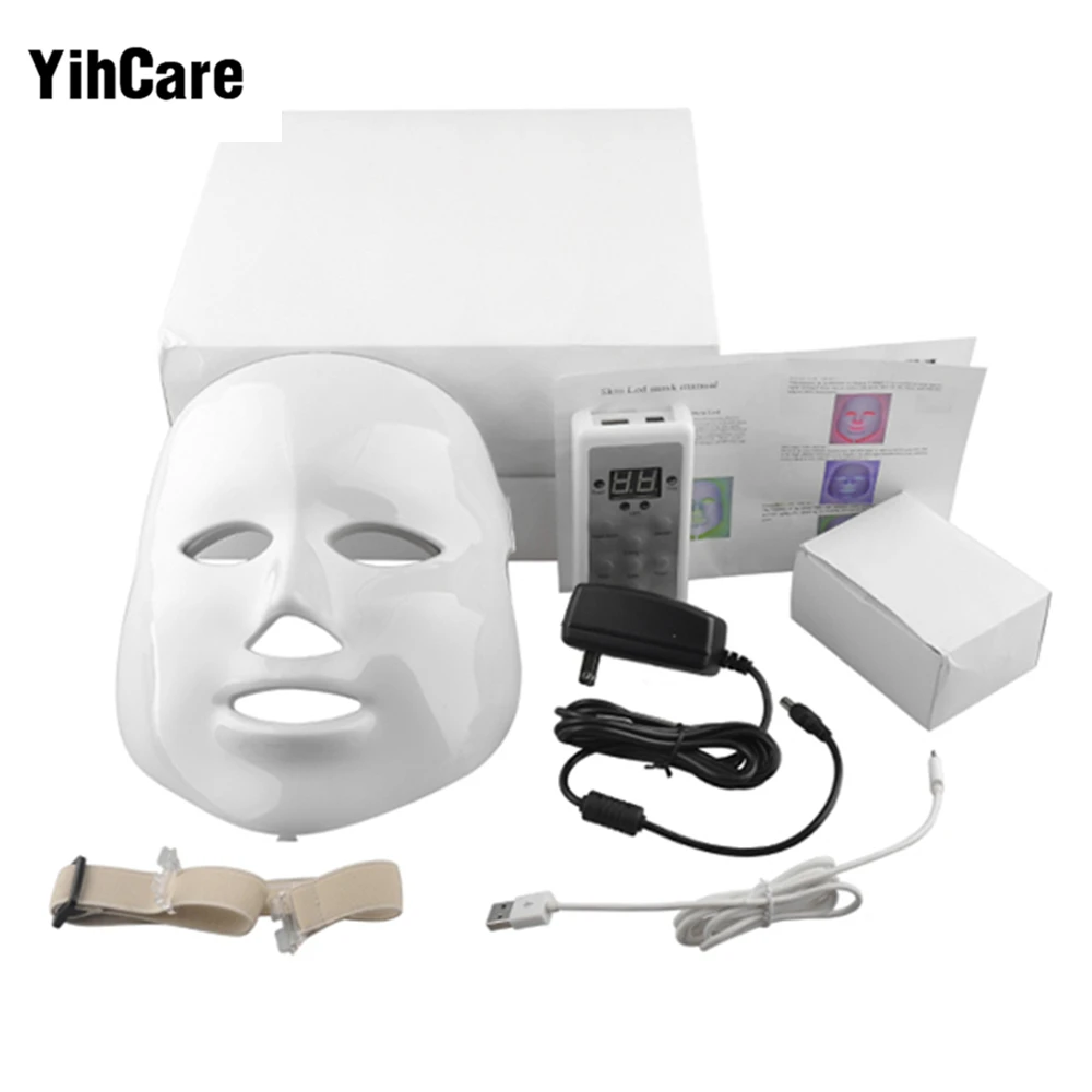 

YihCare Anti Aging Led Photon Light Photodynamic PDT Skin Rejuvenating Facial Mask Wrinkle Remover Moisturizing Beauty Face Mask