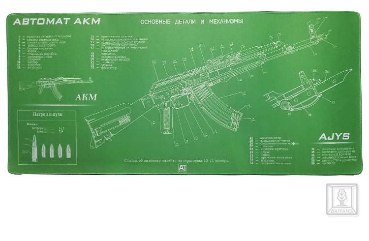 1 шт. PUBG коврик для мыши 900X400X4 мм супер большой коврик для мыши Настольный коврик с рисунком разложения оружия - Цвет: Old version of green