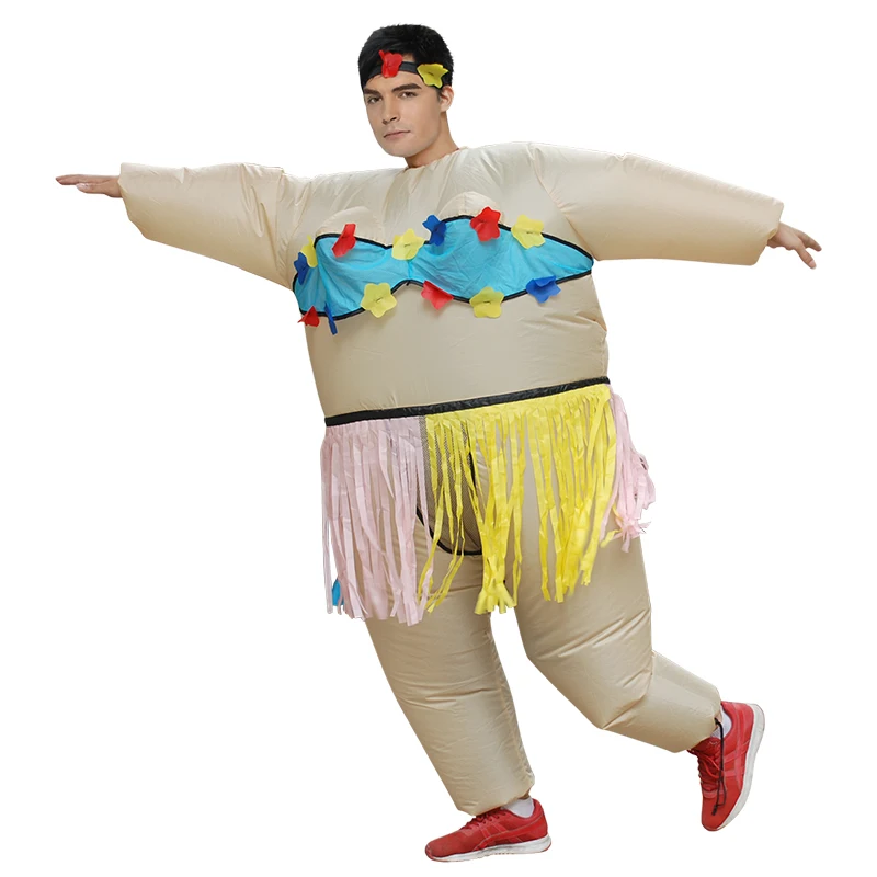 Надувной Гавайский танцевальный костюм для взрослых, забавная игра, платье для костюмированной вечеринки, одежда для Хэллоуина