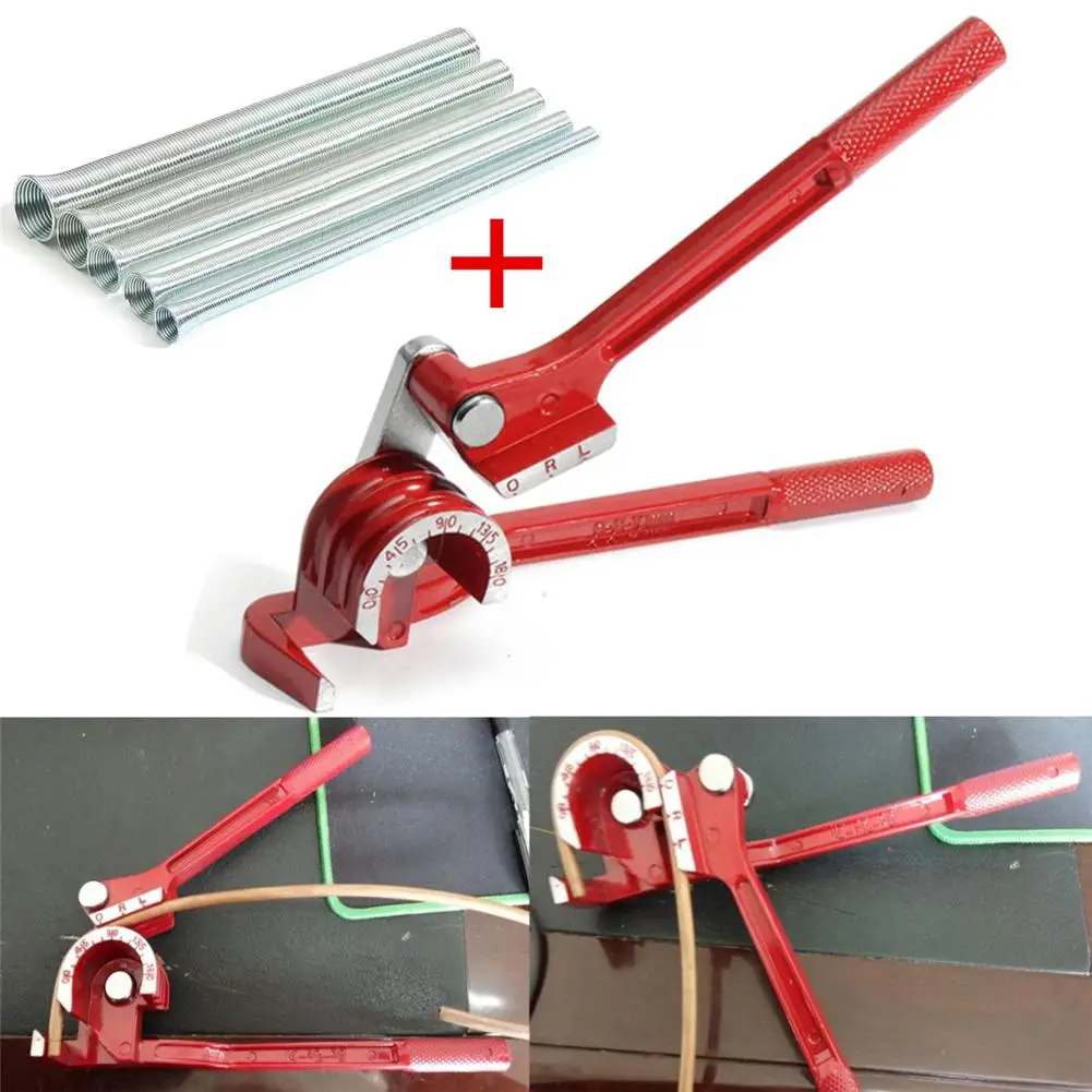 

1 Tube Bender+5 Spring Bending Tube 6/8/10mm Adjustable 3 In1 Aluminum Copper Pipe Bender Steel Fuel Brake Line Tubing Bending