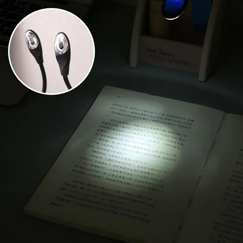 Мини Гибкий клип на яркий Booklight Светодиодная лампа для чтения портативный походный лампы для чтения подарок для детей 1 шт