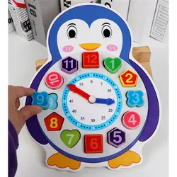 Время животных когнитивные часы Деревянный мультфильм бусины будильник От 1 до 6 лет обучение маленьких детей цифровые развивающие игрушки