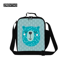 ZRENTAO polyester cartoon lunch bags protable cooler bags children meal storage picnic food container thermal insulated bags Special Purpose Bags