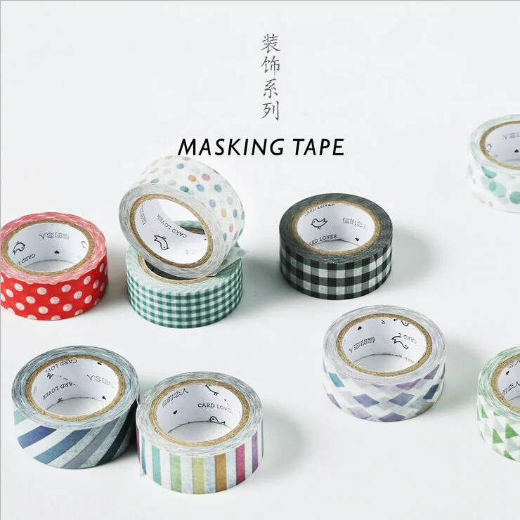 

Paper tape decoration series of japanese style polka dot stripe slanting stripe