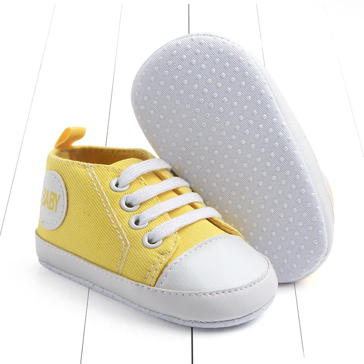 Branded Newborn Sneakers Baby girls Boys Lace-up Canvas Shoes Active All Star Zapatos Bebe Toddler Shoes Infantil Sapatos - Цвет: AS PICTURE