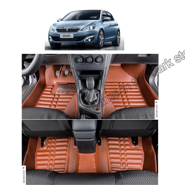 free shipping leather car floor mat carpet rug for peugeot 308 308 5 ... free shipping leather car floor mat carpet rug for peugeot 308 308 5 ...