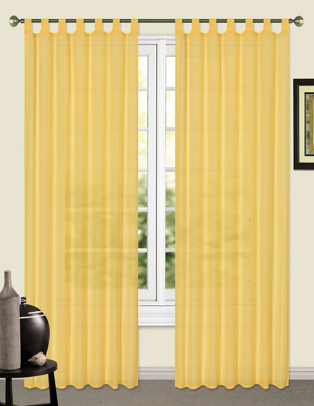Good Looking voile valance Basic Design Solid Color Voile Curtain Tab Top Door Window Sheer Loops Drape Valance House Decoration Drapes Valances Curtains Sheerscurtains Aliexpress