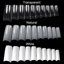 100/500 pçs dicas transparente metade da capa unhas metade francês falso unha arte dicas acrílico uv gel manicure ponta diy ferramenta