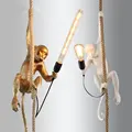 북유럽 크리 에이 티브 원숭이 램프 테이블 조명 seletti luminaire 산업 조명 대마 로프 빈티지 샹들리에 lampadario 비품|바닥 램프|등 & 조명 -