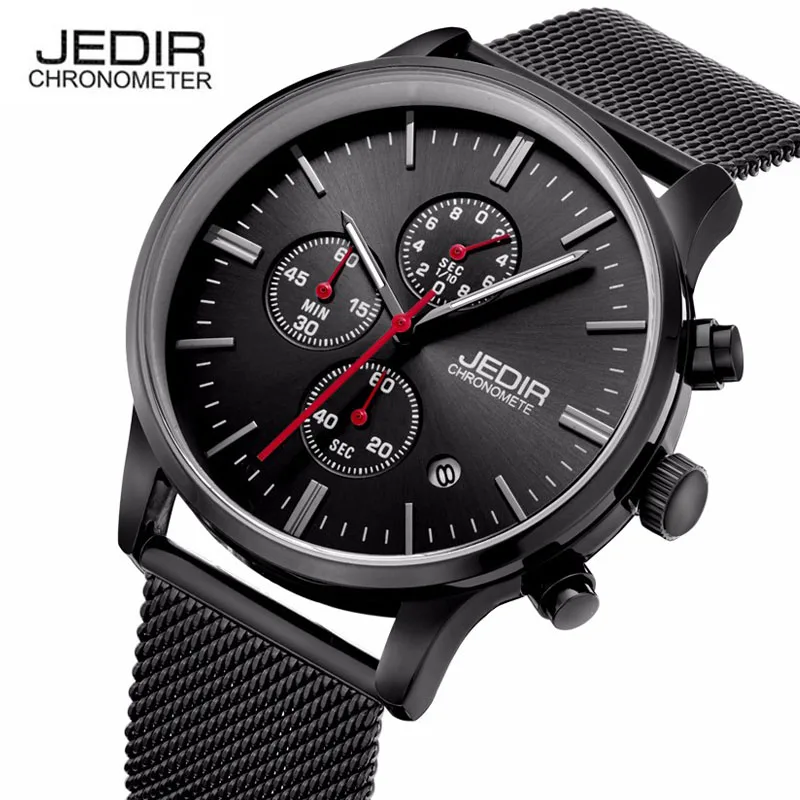 

JEDIR simple stylish Watches men Stainless Steel Quartz-watch thin Dial Clock man megir Relogio Masculino montre erkek saat N73