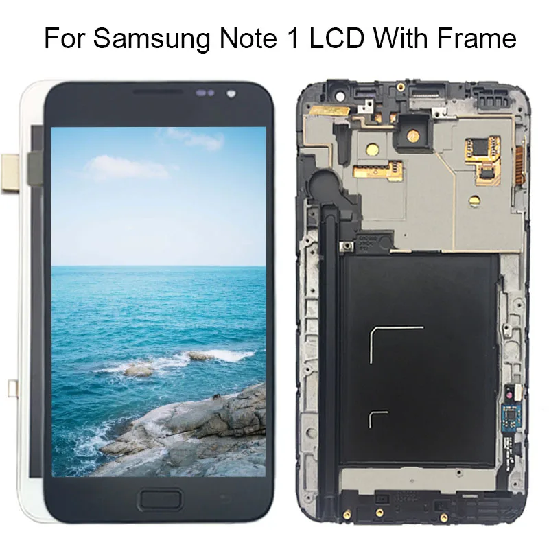 

Y-HOIVA Black White Replacement For Samsung Galaxy Note 1 N7000 i9220 LCD Screen+Frame Touch Display Digitizer Free Shipping
