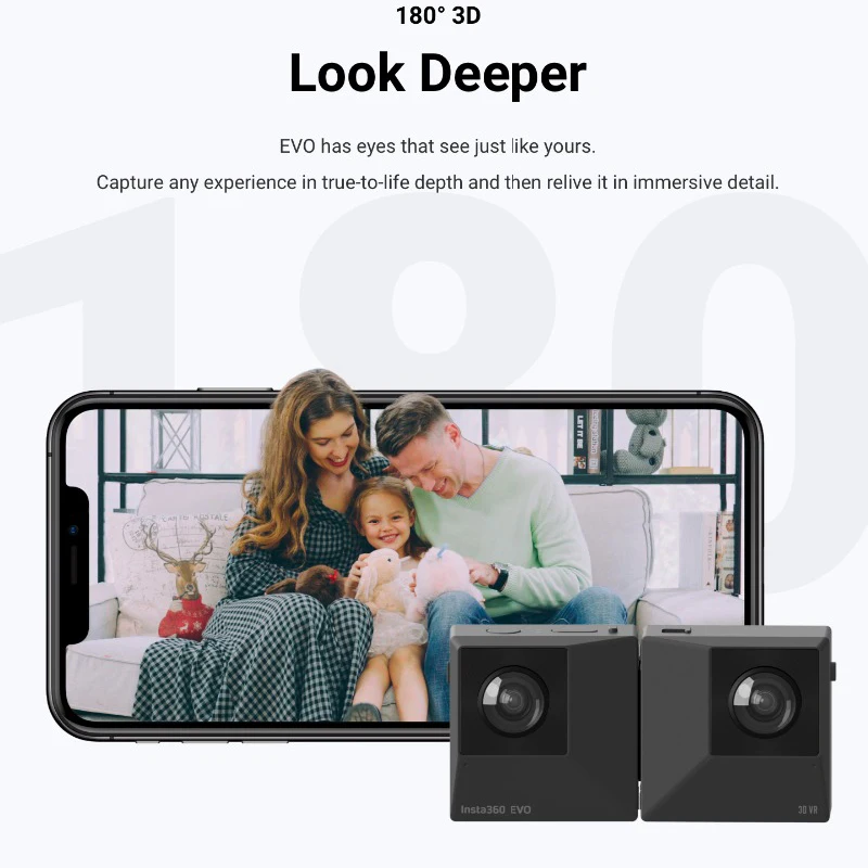 Панорамная камера Insta360 EVO 5 7 K Video Insta 360 VR 3D для huawei Xiaomi Android iPhone XS Max XR X 8 6