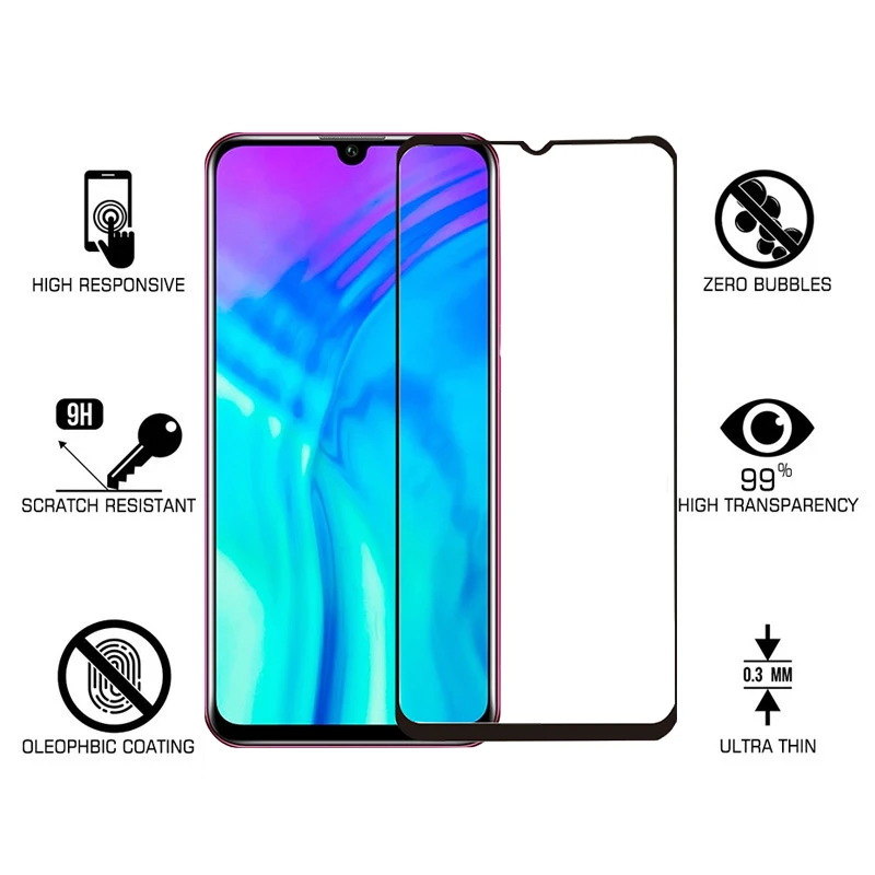 Закаленное стекло для huawei honor 10 lite Защита экрана P Smart 2019 10i psmart2019|Защитные стёкла и
