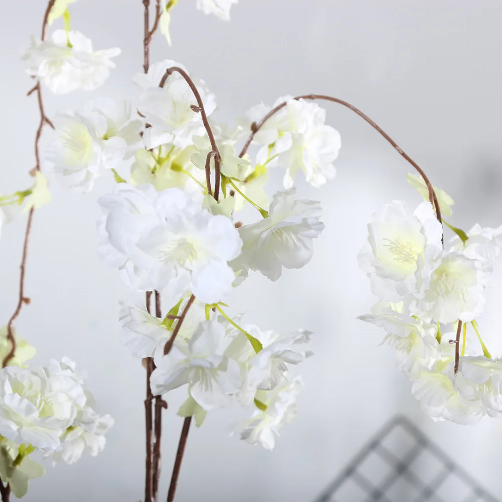 143cm Sakura Artificial Plants Plastic Fake Flowers Silk Cherry Blossom