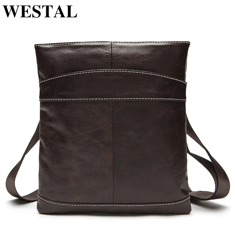 WESTAL حقيبة رجالية الذكور جلد طبيعي Crossbody أكياس للرجال صغيرة رفرف حقيبة ساع حقيبة الكتف للرجال حقيقية حقائب يد جلدية