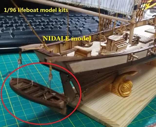 Free shipping Sacle 1/96 Mini lifeboat model kits Harvey 1847 model ship's Lifeboat model 2