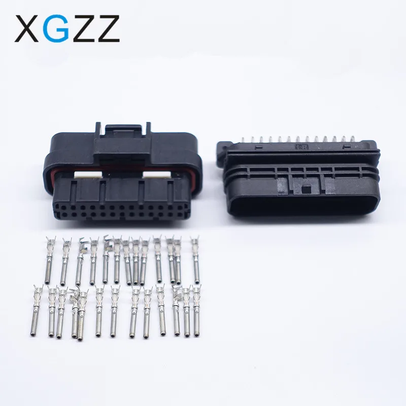 5pcs 26 Pin/Way ECU 1.0mm Series Female Automotive Connector Plug With Terminal Pins For Tyco AMP 1473712-1 1473712-2 | Автомобили и