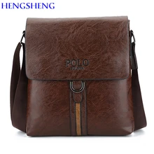 HENGSHENG Luxury PU leather men messengers bag with single shoulder men bag of POLO leather men crossbody bag men shoulder bags