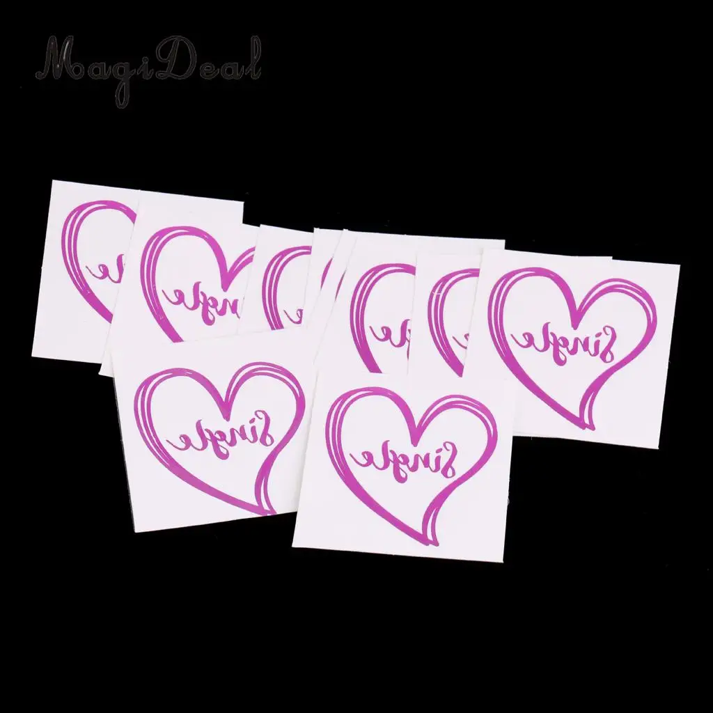 MagiDeal 10Pcs/Lot Purple Team Bride Tribe Temporary Tattoos Wedding Sticker Hens Night Party Decoration Hands Sticker