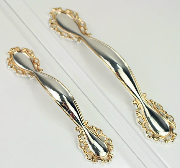 

10pcs/ lot 64mm Silver lustre S type super line light silver handle simple cabinet handle modern pull the wardrobe