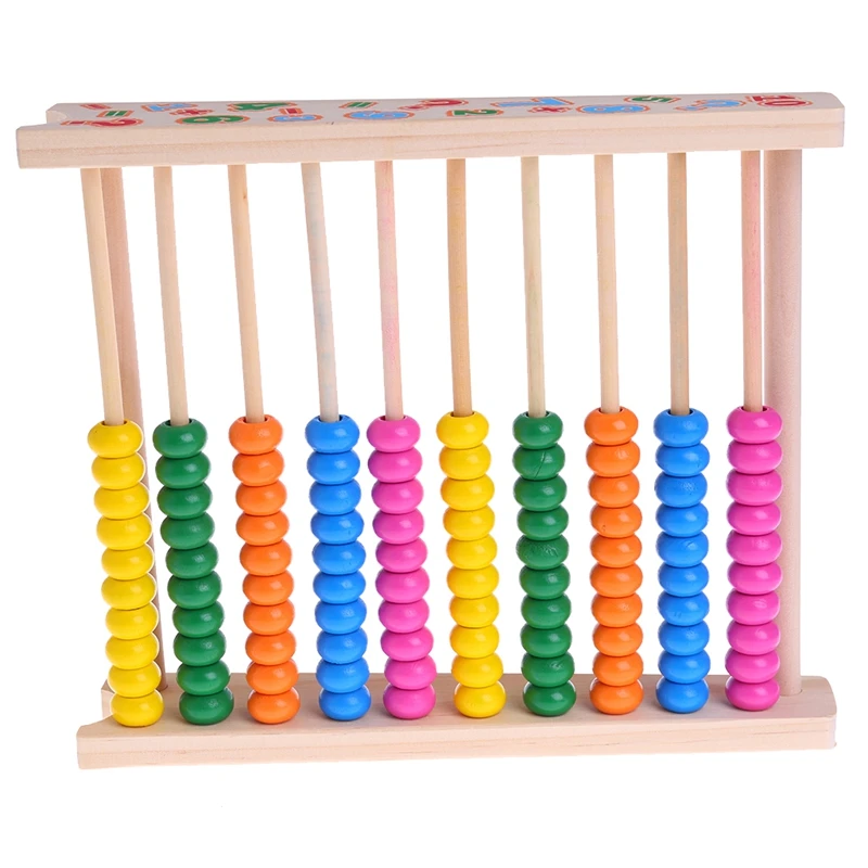 Abacus деревянный шарик Математика подсчет образовательные 10 баров для раннего обучения Toys-P101