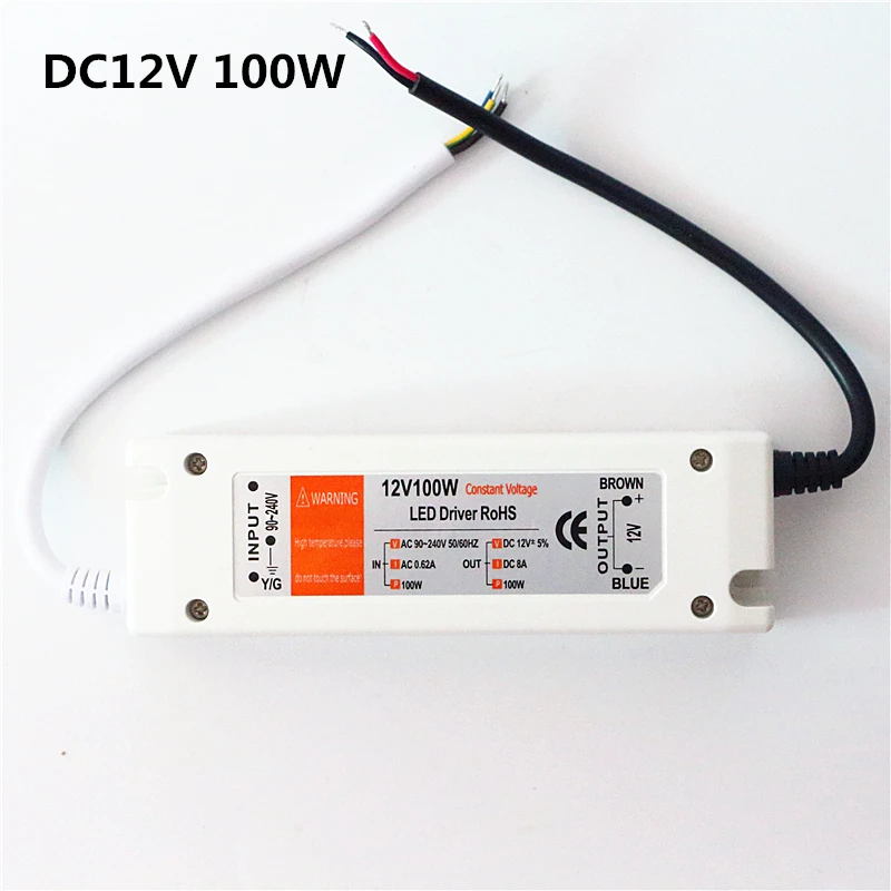 AC 110V 220V DC/DC 12V 1.5A 2A 4A 6A 8A блок питания светодиодной ленты 18W 28W 48W 72W фары для 100W Светодиодный драйвер адаптер Светодиодный трансформаторы системы освещения