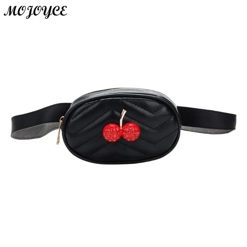 

Cute Children Waist Packs Girls Fanny Bag Fashion Cherry Chest Bags for Kids Toy Gifts Baby Wallet Waist Bag Leather Belt Pack