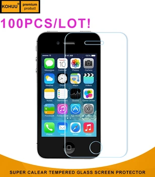 

KOHUU 100pcs/lot Assurance Supplier Screen Film for Apple Iphone4 4S 5 5C 5S SE Touch 5/6 Tempered glass Film Screen Protector