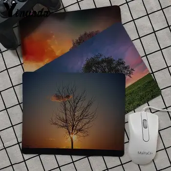 

Yinuoda The Evening Trees Landscape Gamer Speed Mice Retail Small Mousepad Keyboards Mat Durable PC Anti-slip Mouse Mat gaming