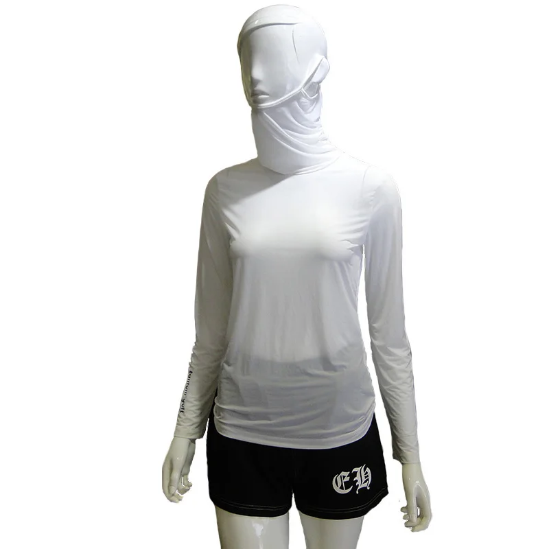HARPPIHOP Корея Гольф Женская Солнцезащитная одежда летняя ледяная шелковая нижняя рубашка Топы маска для лица дышащая тонкая с длинным рукавом