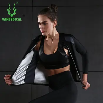 

2018 gym Sports Shirts Tops Women's Zipper Yoga Shirts Running Workout Body Shapers Fat Burning Hot Sweat Shirts