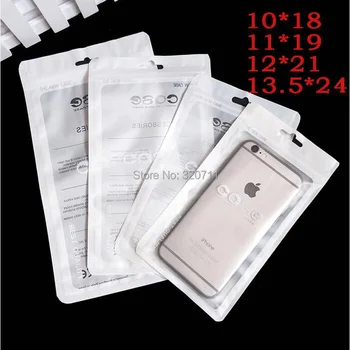 

1000Pcs 12X21cm Plastic zipper Bag Cell Phone Accessories Mobile Phone Case Cover Packaging Package Bag for iPhone Xs 8 7 Plus