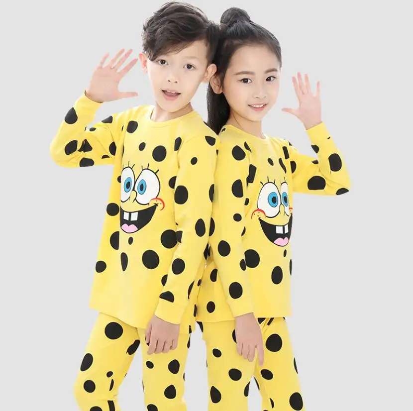 kids pajamas children sleepwear baby pajamas sets boys girls animal pyjamas pijamas cotton nightwear Homewear Toddler Clothes - Цвет: 10