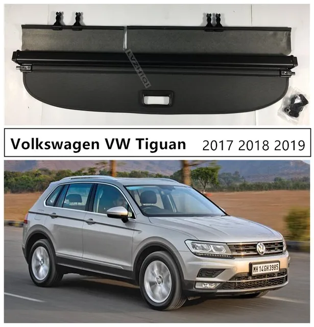 For Volkswagen VW Tiguan 2017 2018 2019 Rear Trunk Cargo Cover Security Shield High Qualit Auto