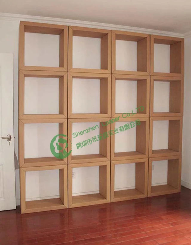 最新の ファッション折りたたみ本棚 段ボール ブック キャビネット 段ボール紙家具折りたたみ キャビネット Cabinet Cooling Cabinet Door Bumper Padscabinet Wallpaper Aliexpress