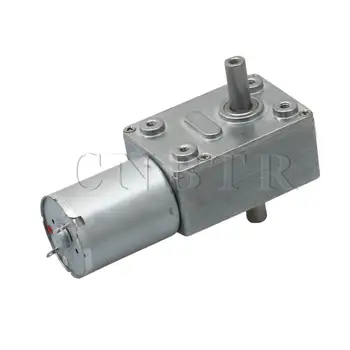 

CNBTR Metal High Torque Turbine Speed Reduction Motor Cartesian Gearbox 6V 30rpm JGY370 Worm Turbo Electrical Geared DC Motor