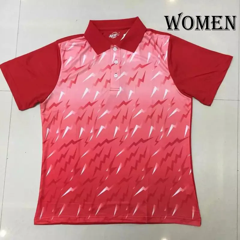 Спортивная tenis masculino, рубашка для настольного тенниса, футболки для бадминтона для мужчин/женщин, сухой крутой спортивный топ с длинными рукавами, спортивные рубашки для пинг-понга - Цвет: Woman red Shirt