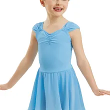Балетная танцевальная одежда для девочек, платье для детей, балетная юбка-пачка, детский гимнастический костюм, детская рубашка, платье из спандекса с рукавами