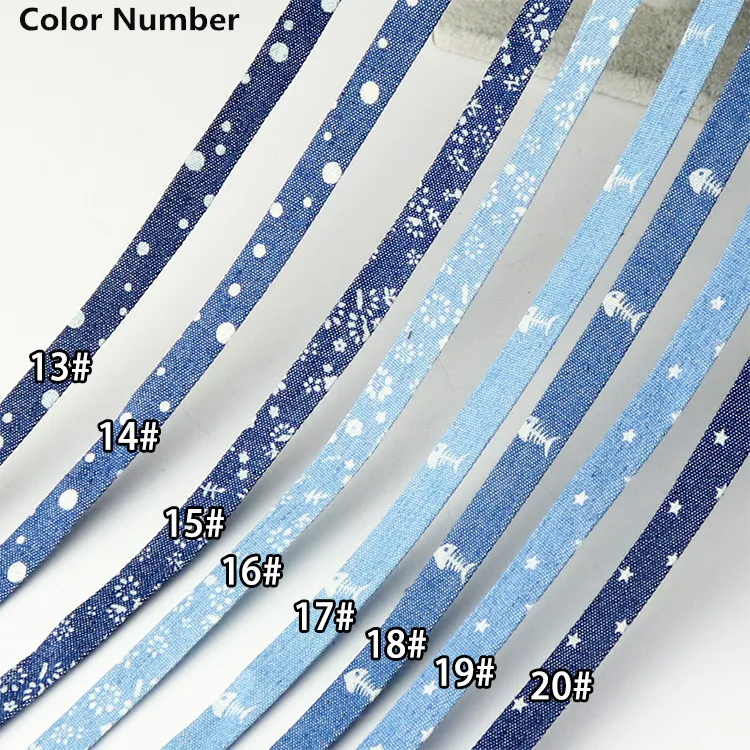 5 м/лот 10 мм ткань для джинсов цветная печать 1 см лента-чокер Многослойная лента Сделай Сам ожерелье для рукоделия бант для волос материал 1 ''Demin